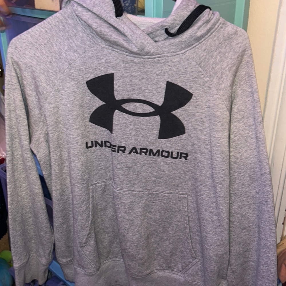 Gray under armor hoodie size small